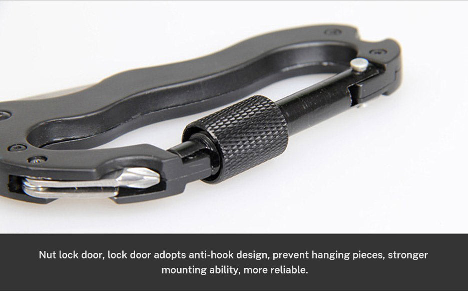 5 in 1 Outdoor Multi Function Mountaineering Buckle Fast Hanging Buckle Cross Screwdriver Carabiner Bottle Opener Wine Opener - V.I.P Digital Presence