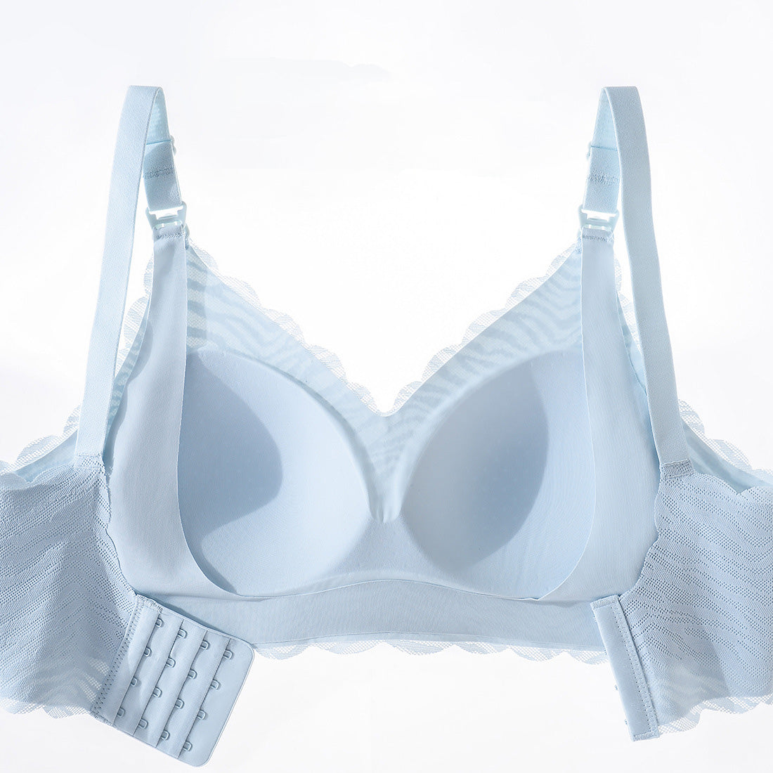 One-Piece Fixed Cup Nursing Underwear Non-Marking No Steel Ring Gathering Pregnancy Comfortable Postpartum Breastfeeding Bra - V.I.P Digital Presence