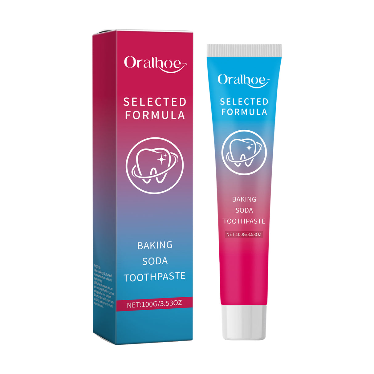 Baking Soda Toothpaste, Mint Fresh Teeth Cleaning Care Brightening Smile Teeth Cleaning Toothpaste - V.I.P Digital Presence