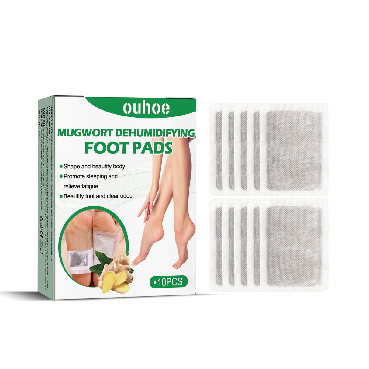 Mugwort Foot Patch, Ginger Mugwort Essence Removing Dampness Moist Foot Massage Care Foot Patch - V.I.P Digital Presence
