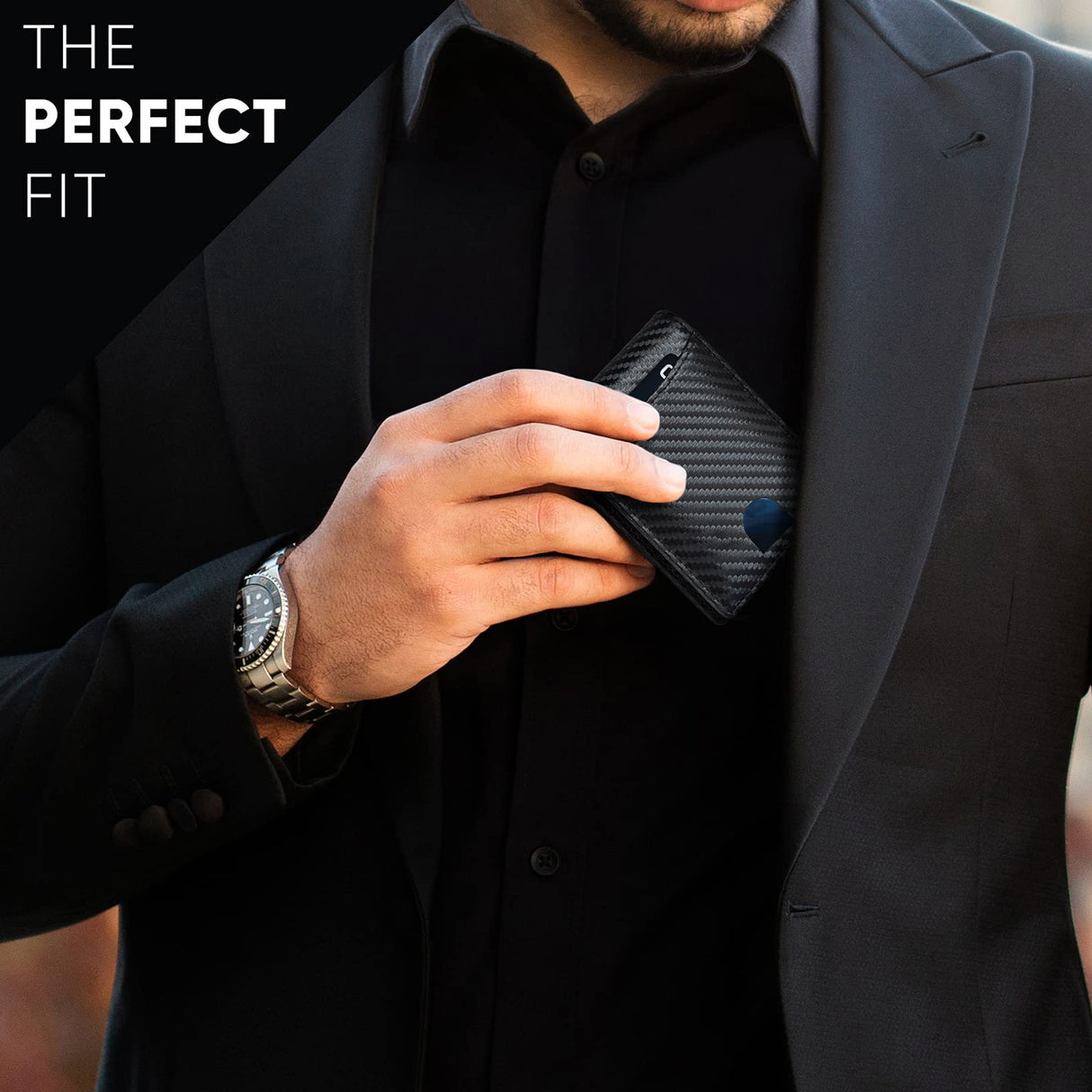 Carbon fiber pattern fashion dollar clip men's wallet short 2-fold ultra-thin anti-theft brush men's wallet - V.I.P Digital Presence