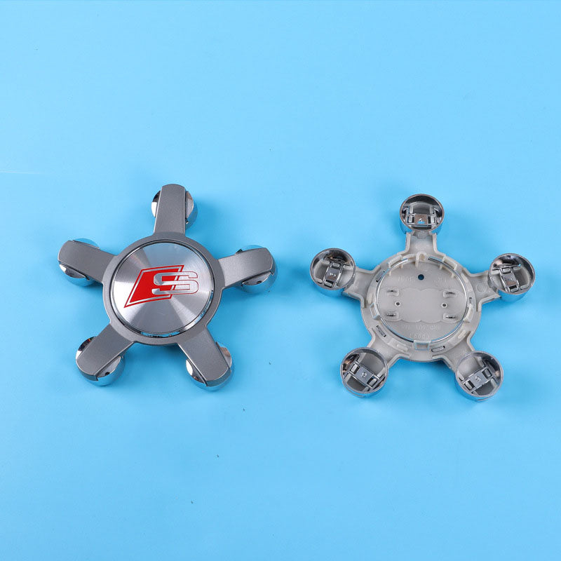 Suitable for Audi five claw wheel hub cover A4L//A5/A6L black five claw car tire center logo cover 135mm - V.I.P Digital Presence