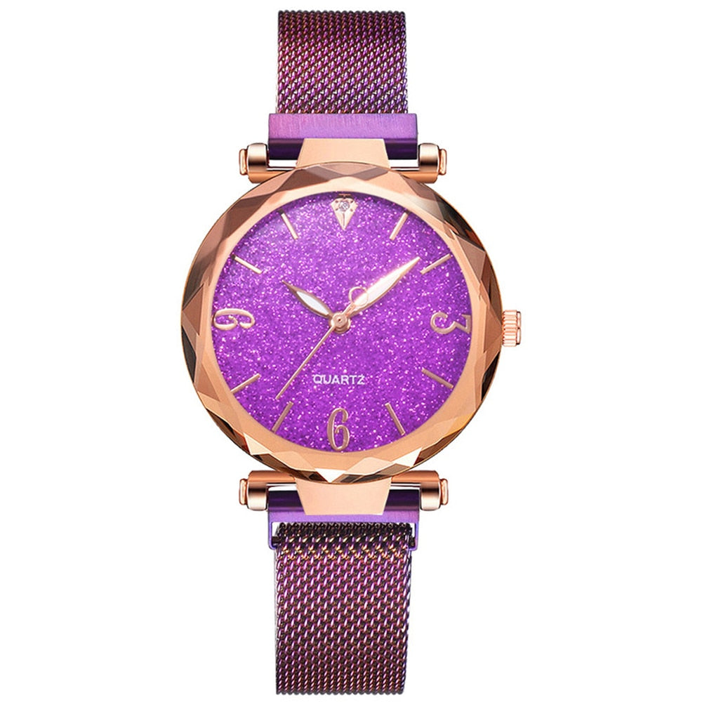 Rose Gold Women Watch Top Brand Luxury Magnetic Starry Sky Lady Wrist Watch Mesh Female Clock For Dropship relogio feminino - V.I.P Digital Presence