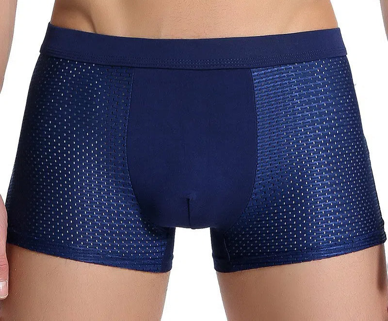 Men's ice silk flat corner pants with breathable mesh thin underwear and men's four corner underwear - V.I.P Digital Presence