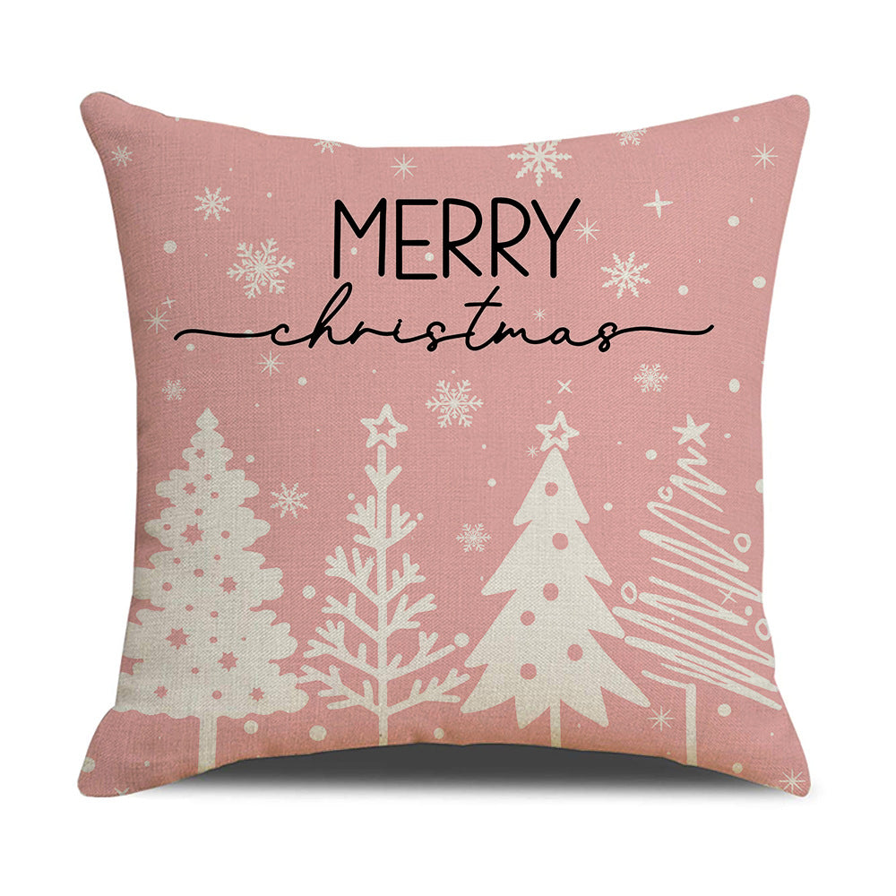 Pink Dog Christmas Snowman Pillow Cover Amazon Home Sofa Cushion Cover Holiday Pillow - V.I.P Digital Presence