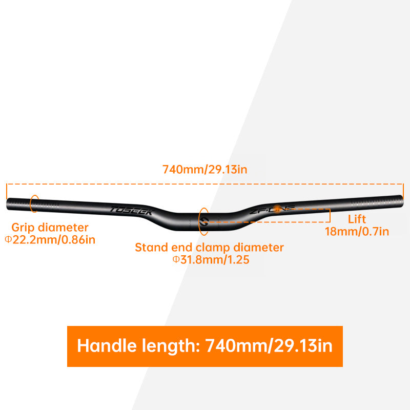 TOSEEK Carbon Fiber MTB Handlebar, 31.8mm, One-piece, Swallow-shaped - Ideal for Mountain Bikes - V.I.P Digital Presence