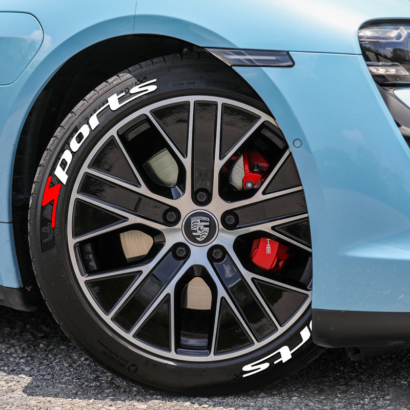 SPORTS series car tire letter sticker DIY sticker personalized modification sticker 3D three-dimensional all-in-ode tire sticker - V.I.P Digital Presence