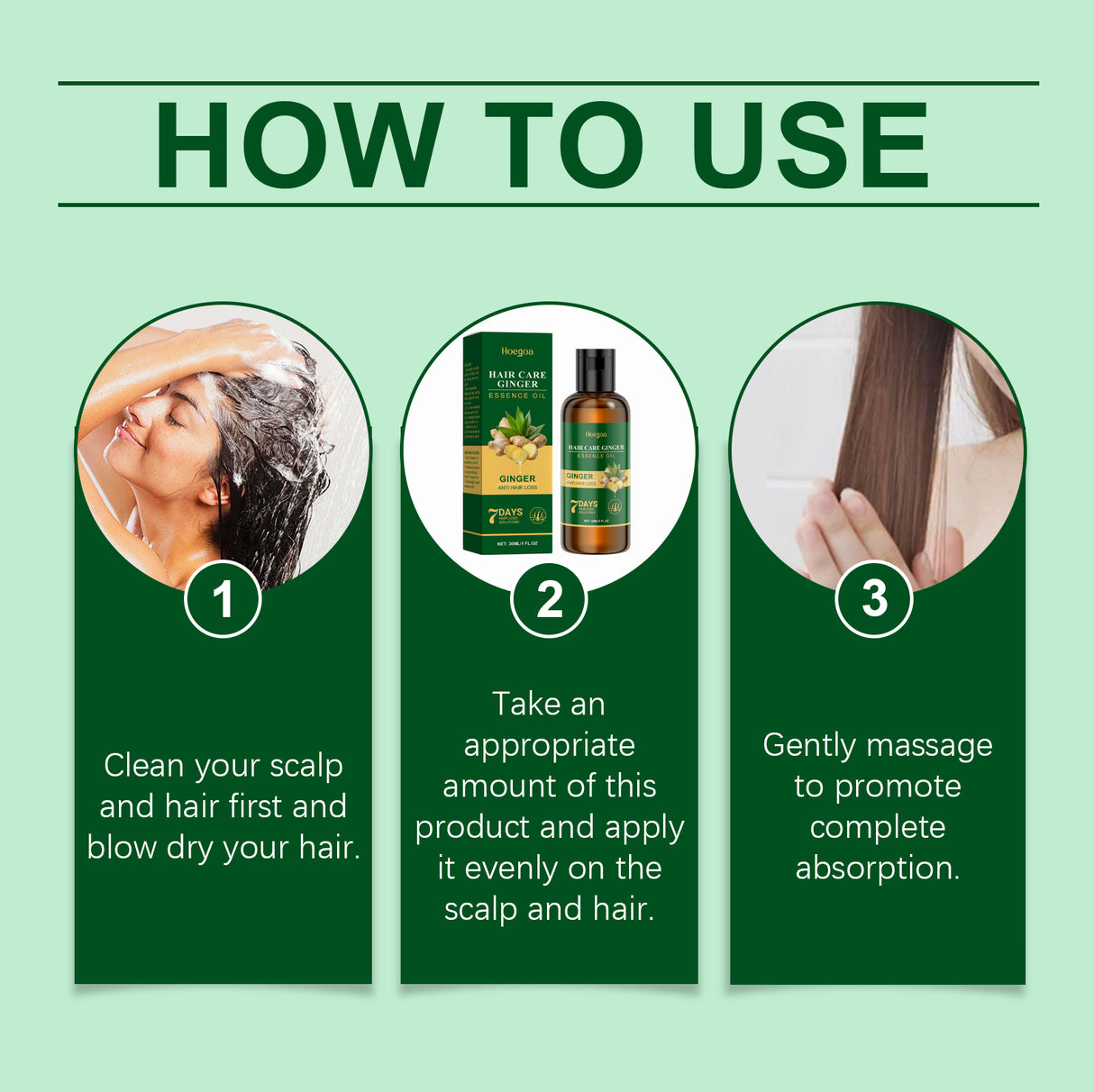 Ginger Hair Care Essential Oil Mild Ingredients Herbal Ginger Nourishes Hair Soft Beautiful Essential Oil - V.I.P Digital Presence