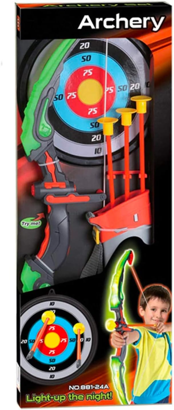 1-piece set of children's archery and target, suction cup toy arrow and barrel, LED luminous children's archery set toy, suitabl - V.I.P Digital Presence
