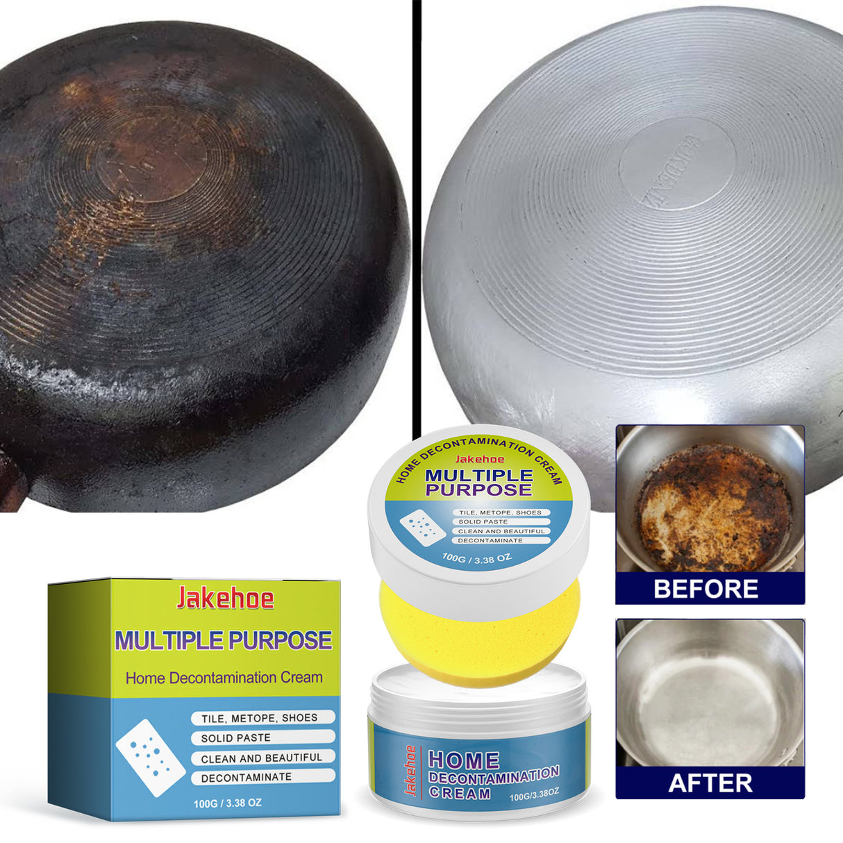 Multiple Purpose Home Decontamination Cream, Kitchen Stove Hood Heavy Oil Stain Scale Cleaning Cream - V.I.P Digital Presence