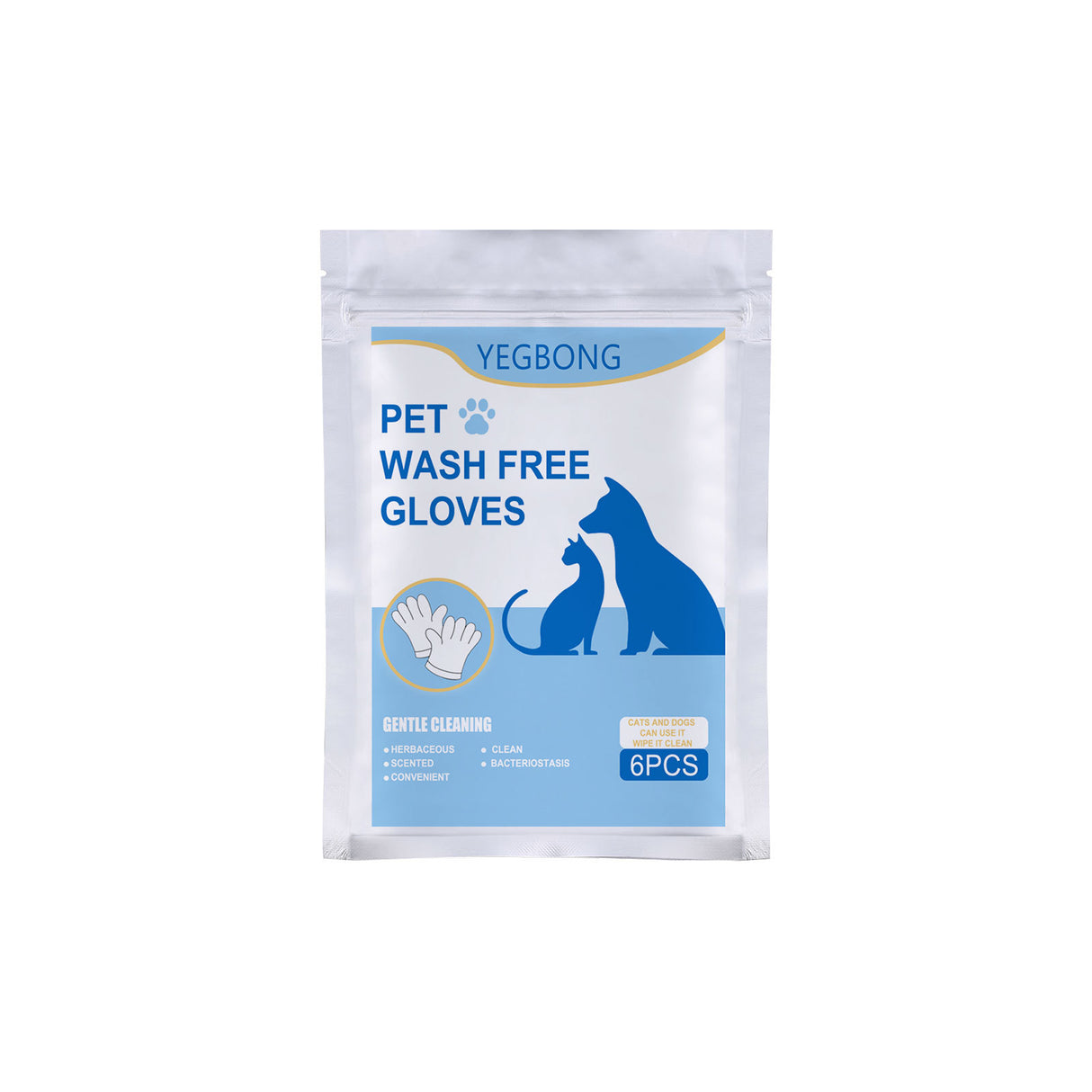 Pet Herbal Gloves, Cleaning Wipes No-Bath No-Wash Non-Woven Gloves For Feline Handling - V.I.P Digital Presence