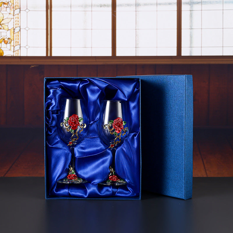 Household enamel crystal glass red wine glass goblet decanter - V.I.P Digital Presence