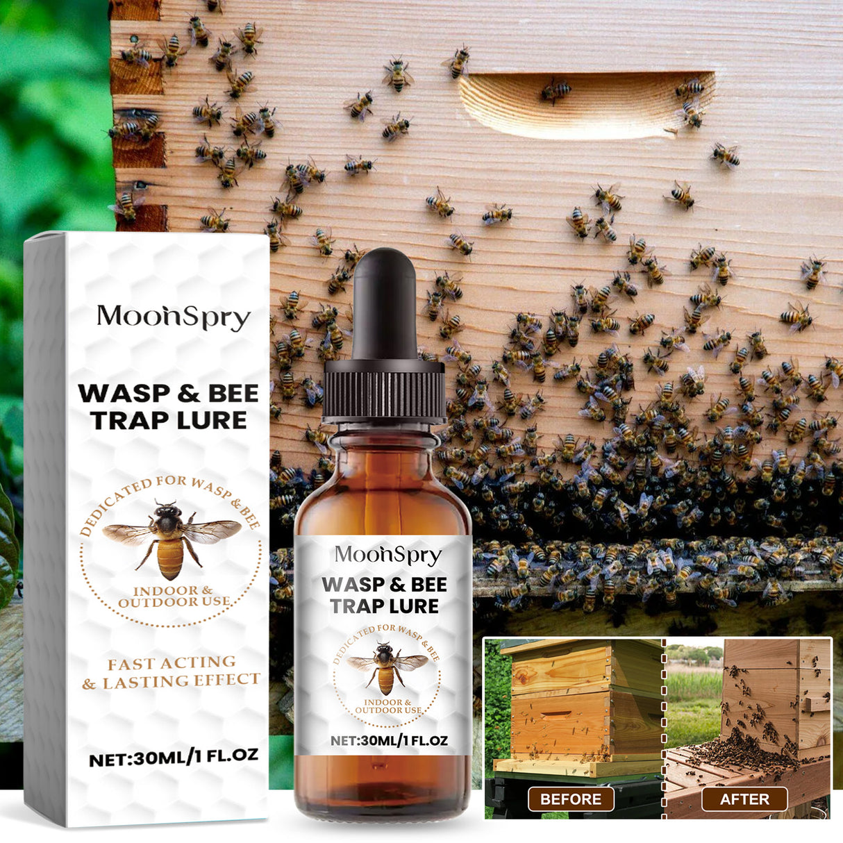 Moonspry Bee attractant, bee attractant essence for field horticultural bees - V.I.P Digital Presence