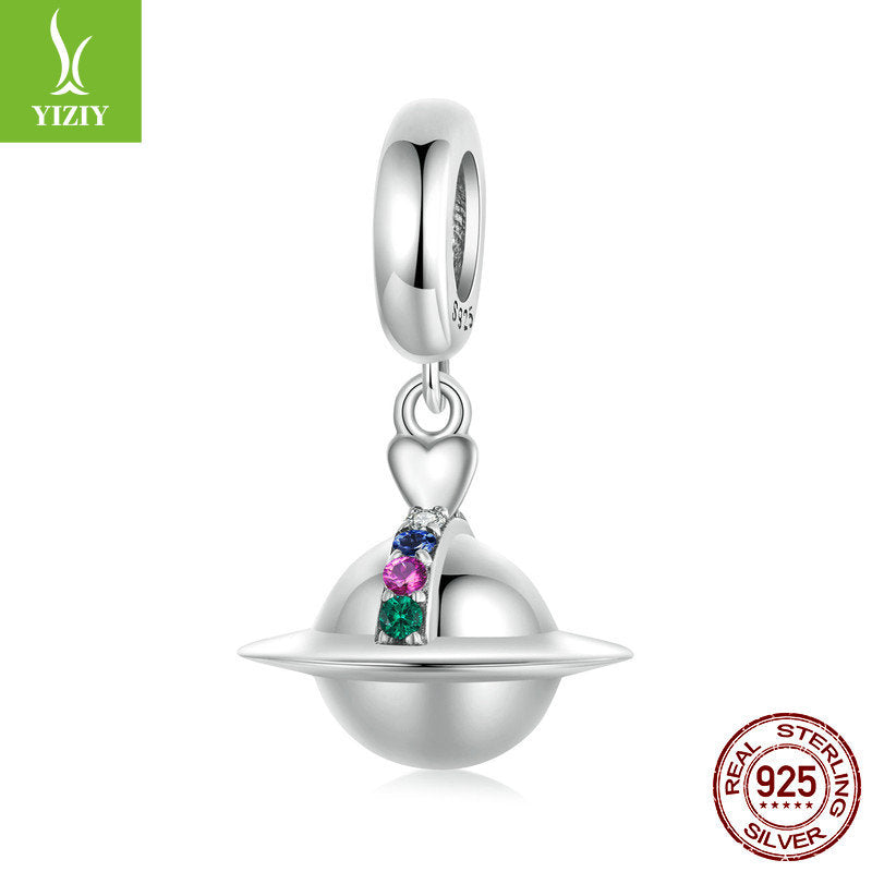 Silver Charm Original Romantic Planet DIY Pendant Accessories Personalized Niche Universe s925 Pure Silver Bracelet Beads - V.I.P Digital Presence