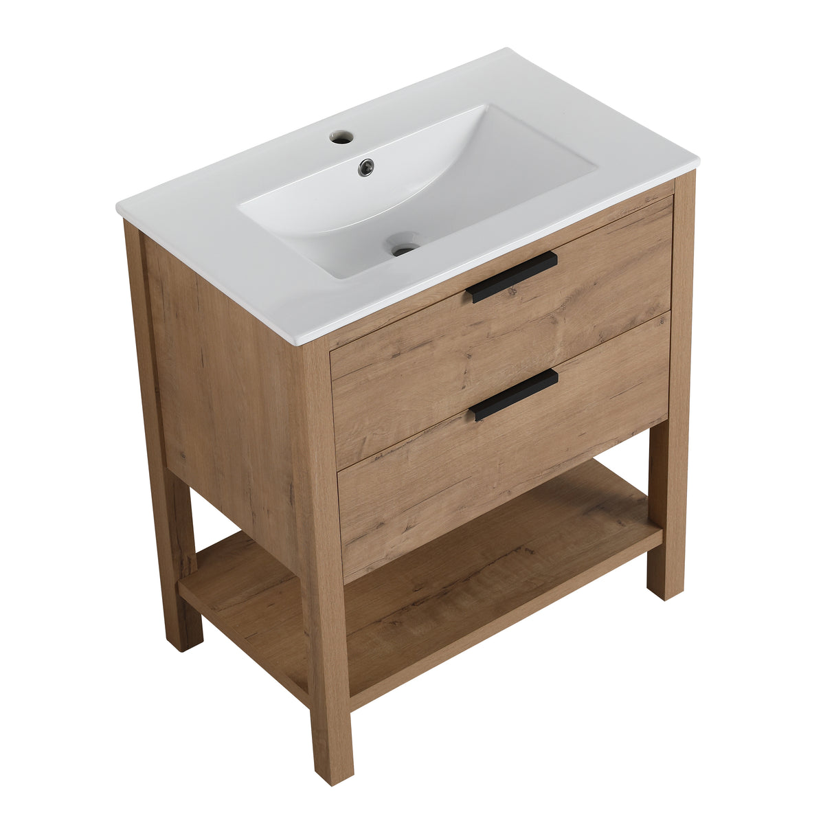 30 Inch Bathroom Vanity Plywood With 2 Drawers-BVB01030IMO-BL9075B - V.I.P Digital Presence