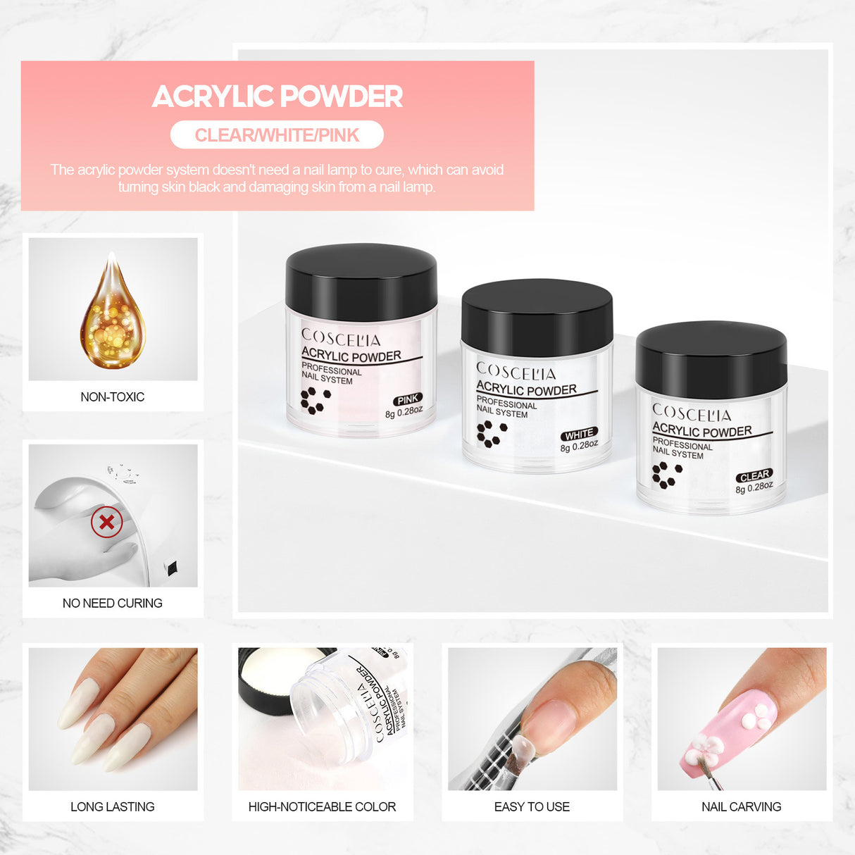 COSCELIA New 9 Color Crystal Color Powder 30Ml Crystal Liquid Desiccant Anastomosis Agent Set Nail Brush Full Set - V.I.P Digital Presence