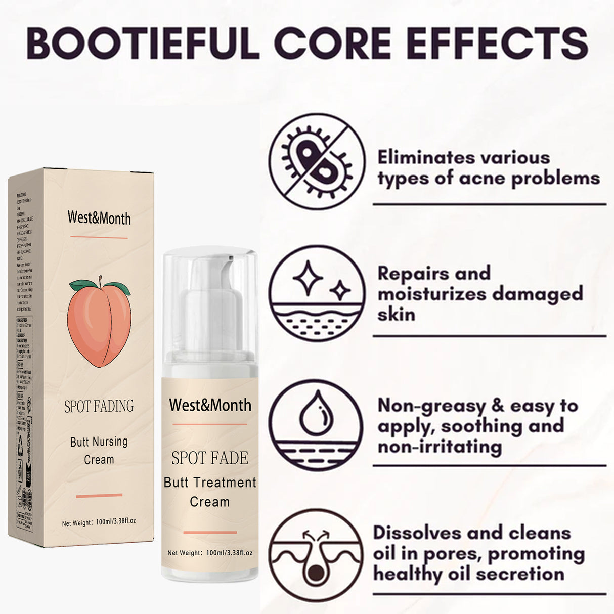 Buttock Care Cream, Repair Rough Buttock Skin Gentle Care Moisturizing And Moisturizing Skin - V.I.P Digital Presence