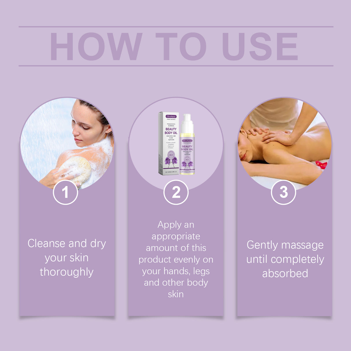 Body Moisturizing Care Oil, Daily Skin Care Moisturizing And Refreshing Care Oil