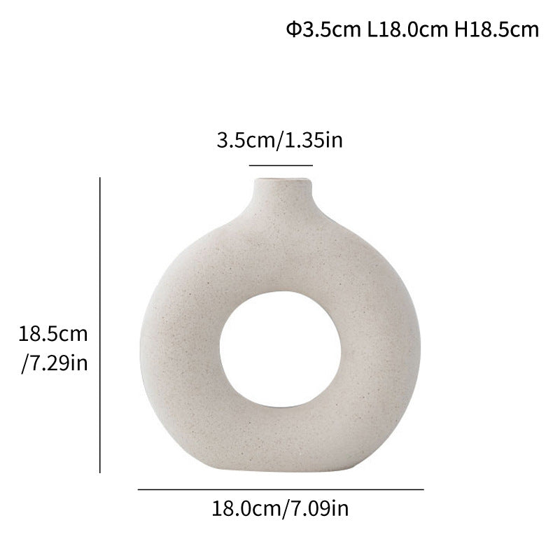 Unglazed spotted ceramic vase simple modern creative ornaments decoration - V.I.P Digital Presence