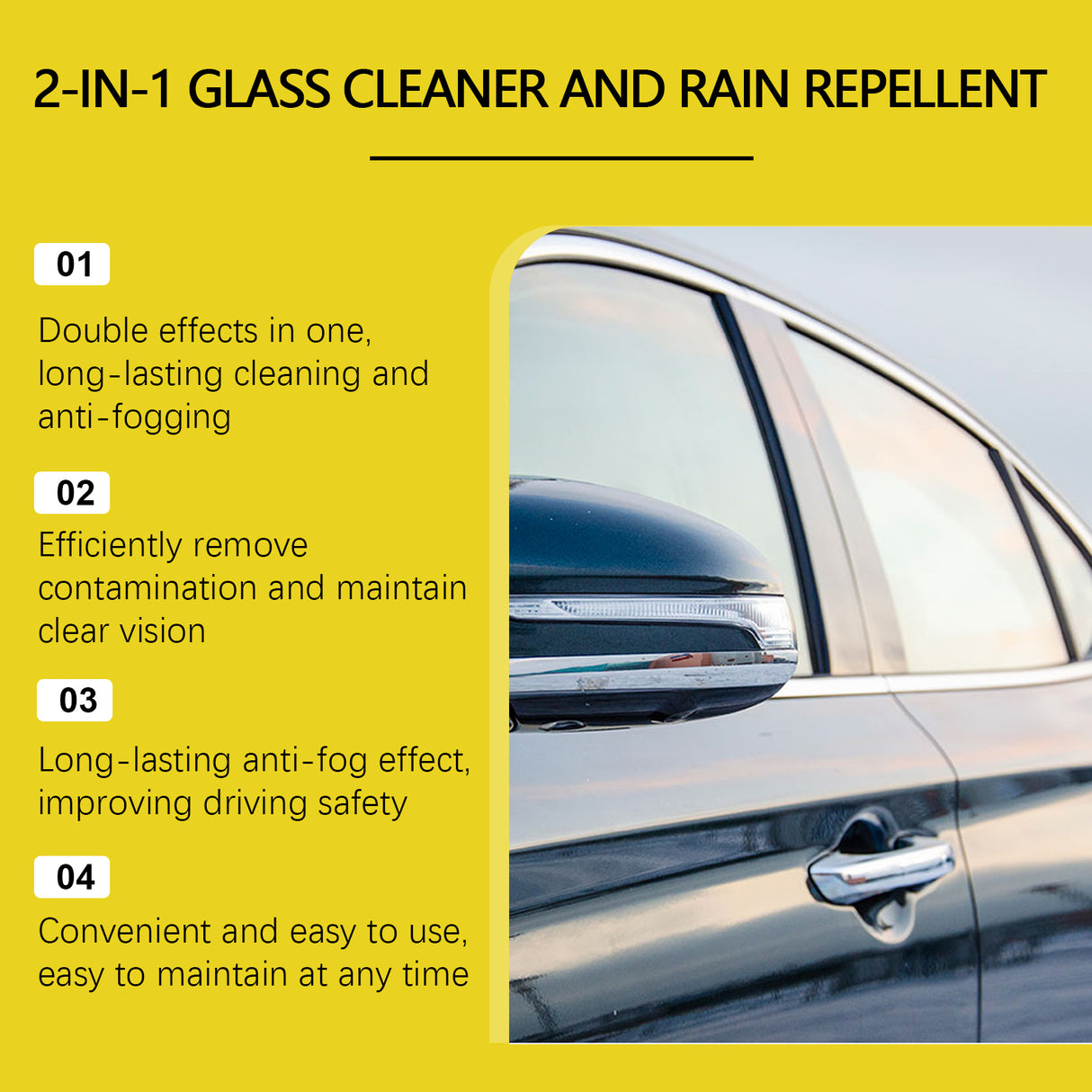 Auto Glass Cleaning Anti-Fog 2-In-1 Windshield Cleaning Brightening Oil Film Anti-Fogging Agent - V.I.P Digital Presence