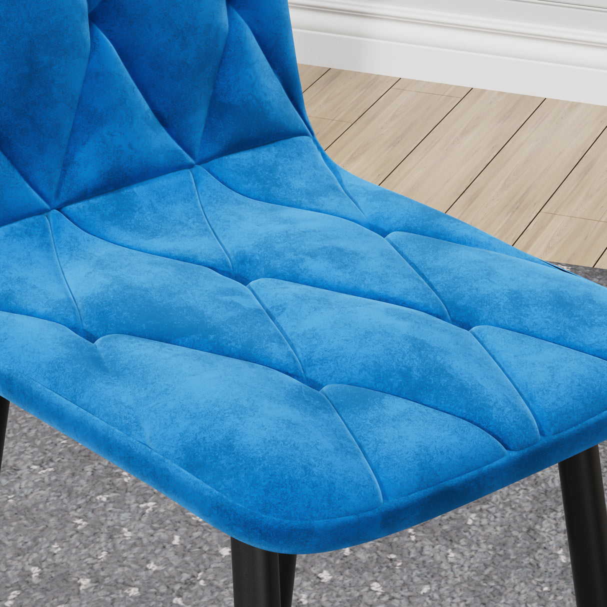 Dining Chairs Set of 4, Modern Kitchen Dining Room Chairs, Velvet Dining Chair Upholstered Cushion Seat and Sturdy Metal Legs - V.I.P Digital Presence