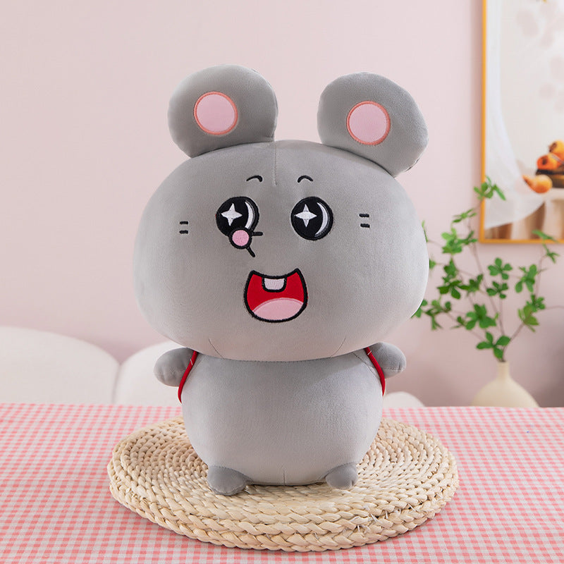Meiji and Rat Backpack Doll Meiji Mouse Doll Plush Toy Large Cloth Doll Pillow - V.I.P Digital Presence