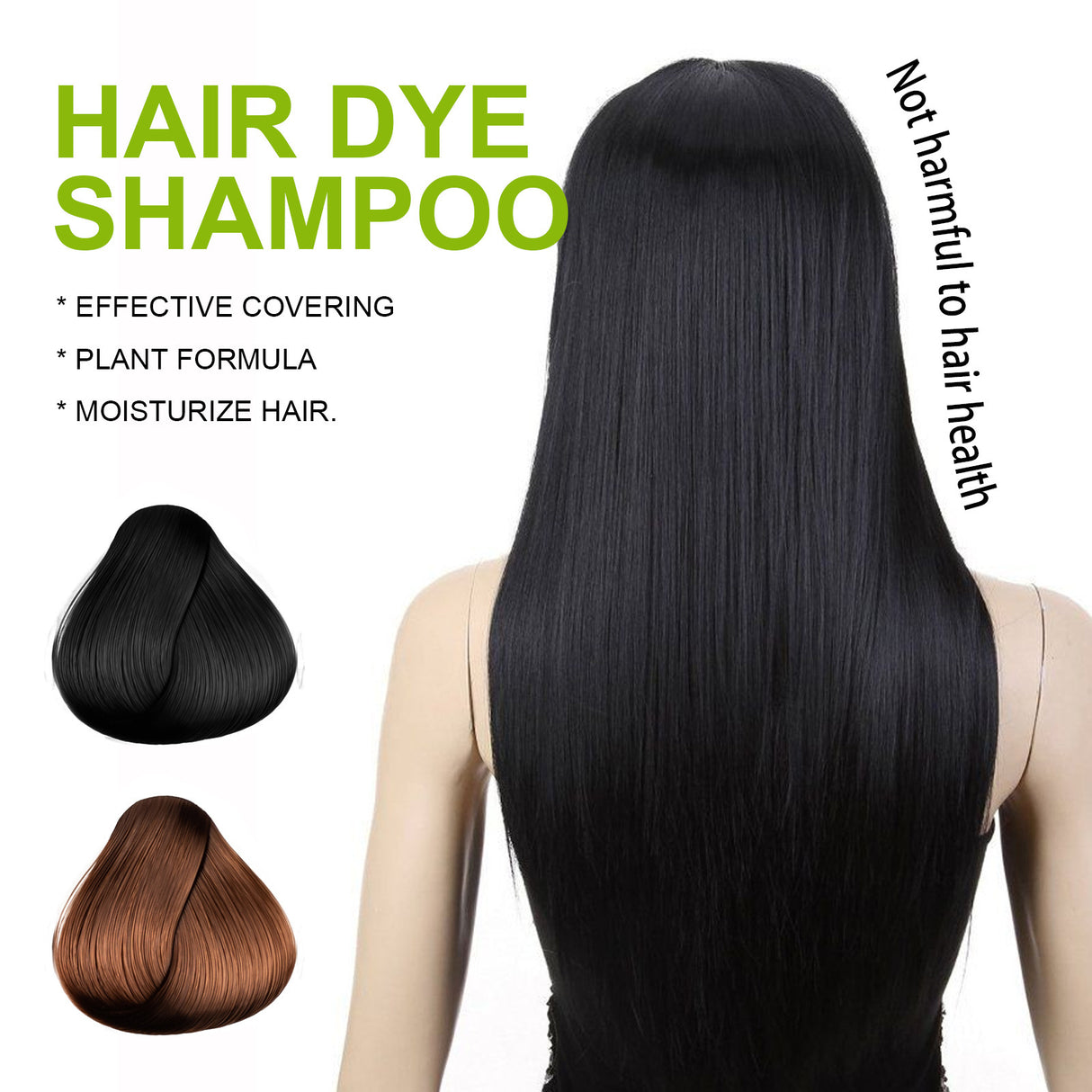 HOEGOA Hair Dye Shampoo, Gentle Hair Moisturizing Hair Fast Easy Coloring Lasting Hair Cream - V.I.P Digital Presence