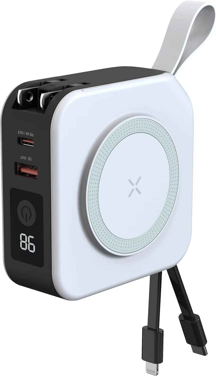 Five in one magnetic wireless power bank 22.5W portable power bank 10000mAh travel charger - V.I.P Digital Presence