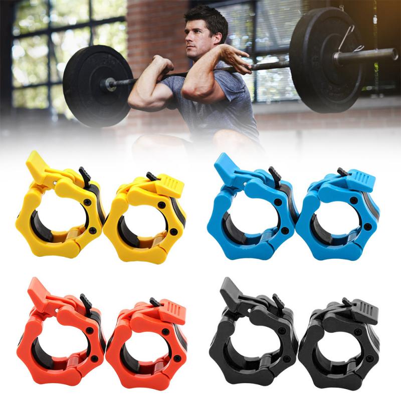 1 par de abrazaderas olímpicas de 2" con cierre giratorio para barra, pinzas para mancuernas, barra de levantamiento de pesas, gimnasio, mancuernas, fitness, culturismo