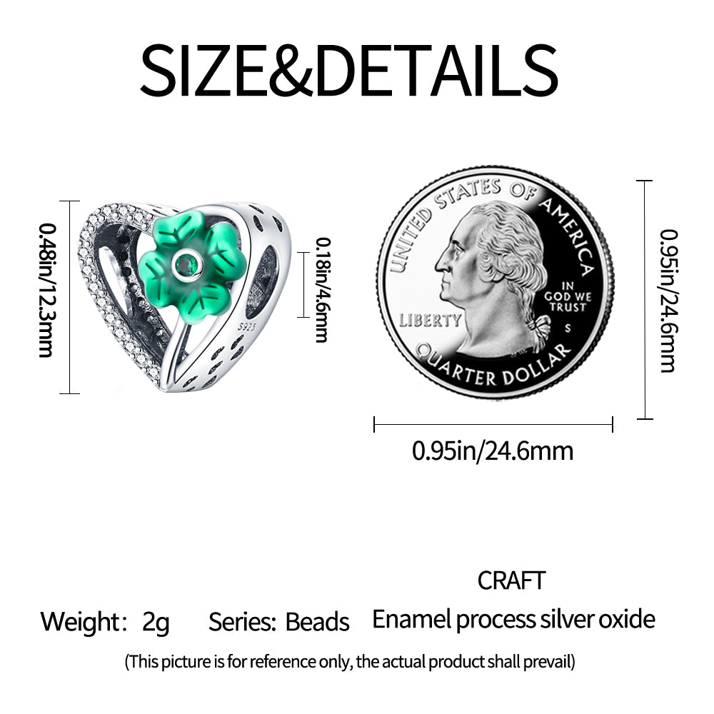 Niche jewelry handmade copper plated silver heart clover DIY jewelry accessories - V.I.P Digital Presence