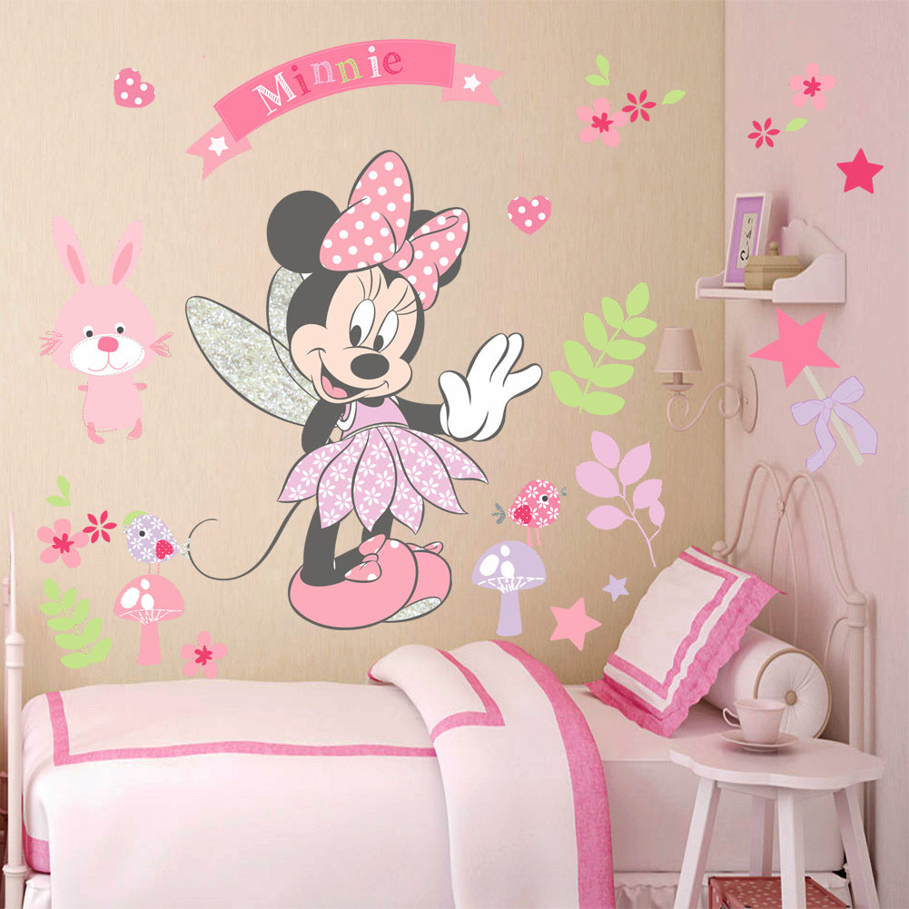 Mickey Minnie Decorative Painting Children's Room Background Wall Mickey Mouse Wall Sticker - V.I.P Digital Presence