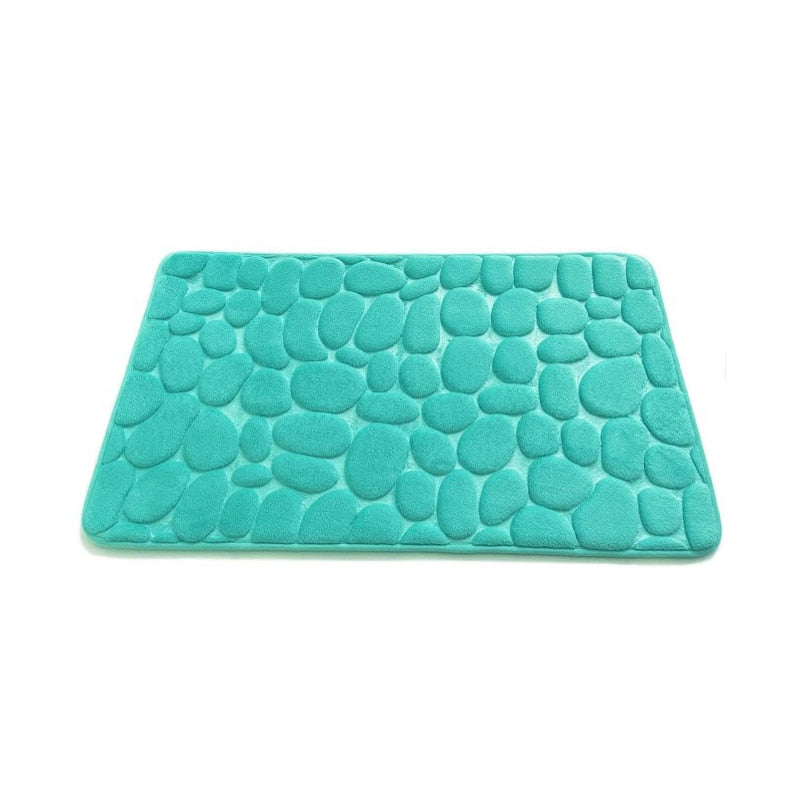 Cobblestone Embossed Bathroom Bath Mat Non-slip Carpets In Wash Basin Bathtub Side Floor Rug Shower Room Doormat Memory Foam Pad - V.I.P Digital Presence