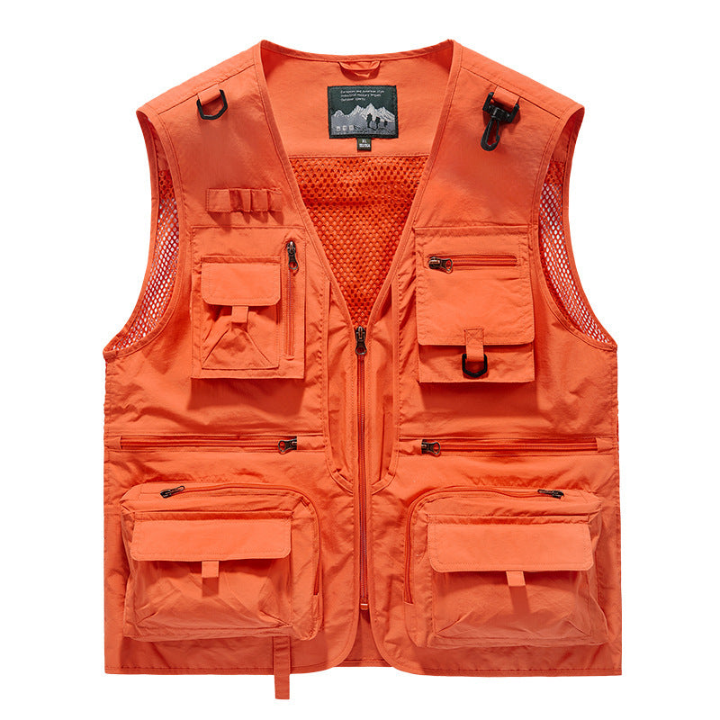 Men’s Summer Tactical Vest: 14-Pocket, Mesh, Ideal for Hiking, Fishing, Photography & Work - V.I.P Digital Presence