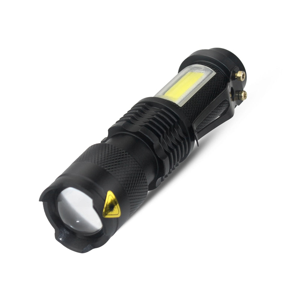 3800LM XML Q5+COB Waterproof Powerful Led Flashlight Torch ZOOM Mini Q5 Hand Lamp Linterna Led for Hiking/Fishing/Camping/Biking - V.I.P Digital Presence