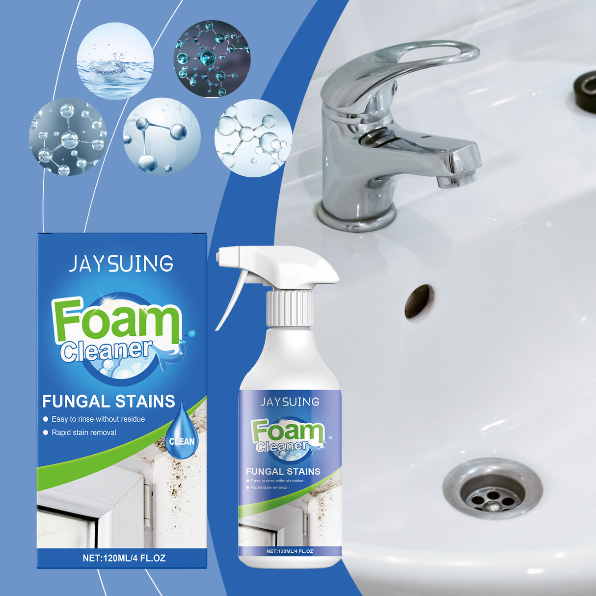 Stain Removal Foam Cleaner, Multi-Purpose Home Cleaner For Moldy Wall Tile - V.I.P Digital Presence