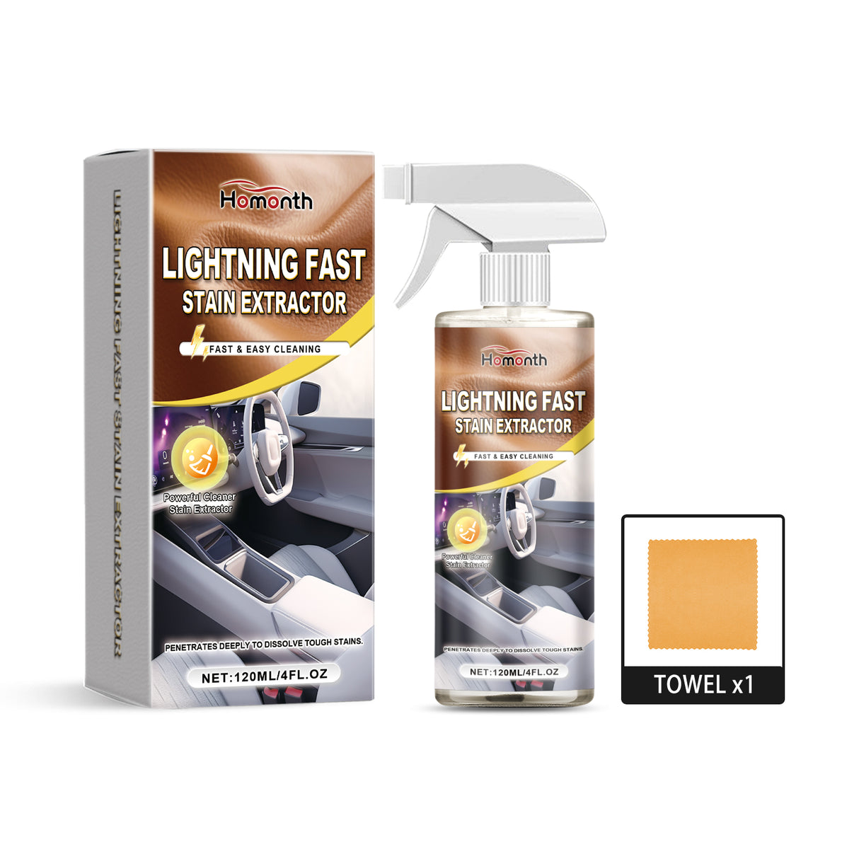 Car Interior Cleaning Agent, Leather Fabric Plastic Effective Cleaning And Stain Removal Cleaner - V.I.P Digital Presence