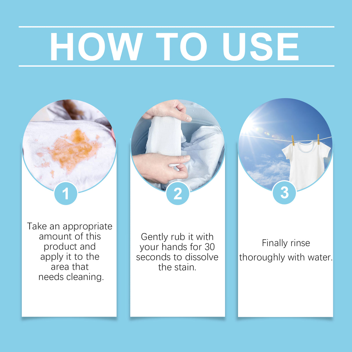 Clothing Enzyme Cleaner, Clean Stubborn Dirt Stains Yellow Sweat Stains Multi-Purpose Clothing Cleaner - V.I.P Digital Presence