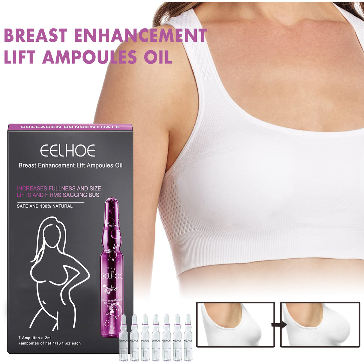 Breast Enhancement Lift Ampoules Oil, Gently Moisturize And Tighten The Breasts Plump And Full Lifting Breast Care Essence - V.I.P Digital Presence