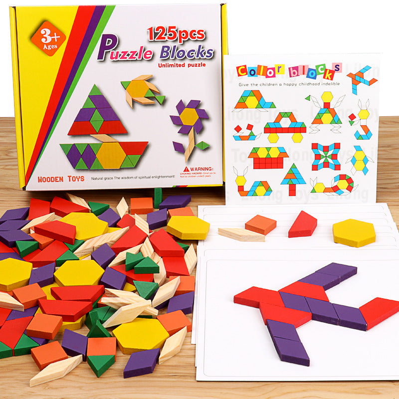 Children's Puzzle Tangram Puzzle 3-4-6 Year Old Elementary School Students Creative Boys and Girls Early Education Wooden Toys - V.I.P Digital Presence