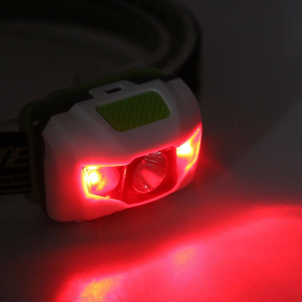 4 Modes Headlamp Waterproof LED Headlight Flashlight White + Red Torch Use 3 x AAA
