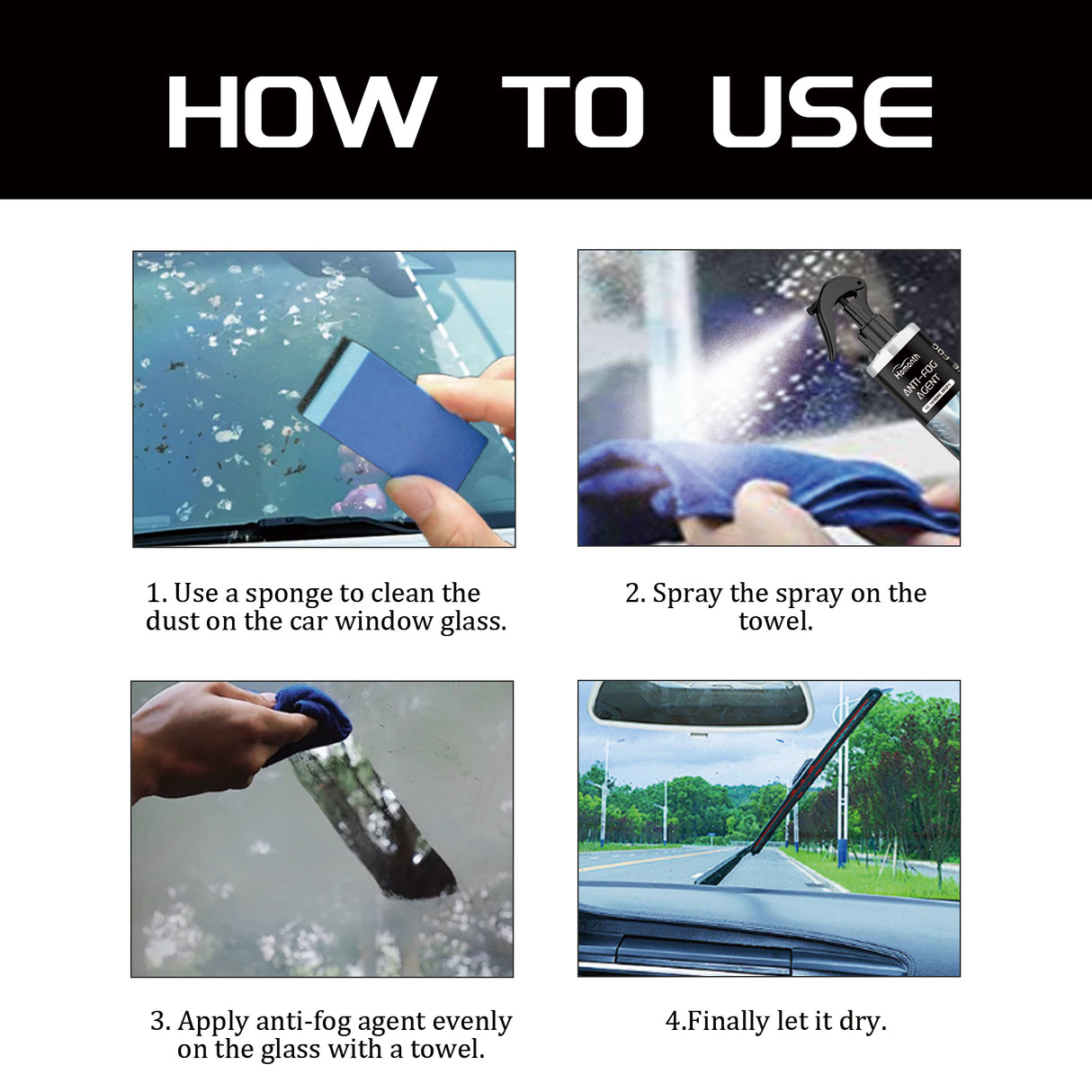 Automotive Anti-Fogging Agent Automotive Glass Cleaning, Anti-Rain, Anti-Fog, Cleaning And Hydrophobic Multi-Purpose Spray - V.I.P Digital Presence