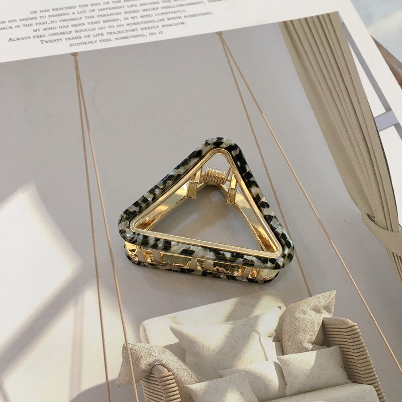 Chic Geometric Acetate Hair Claw Clamps Metal Hair Crab Women Girls Hair Clip Leopard Hairpin Hair Crab Hair Accessories - V.I.P Digital Presence