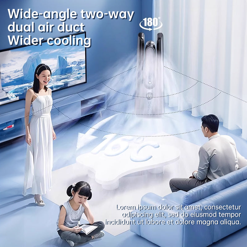 2025 NEW Portable Tower Fan – 6 Speeds, Mist Bladeless, for Bedroom/Living Room/Office - V.I.P Digital Presence