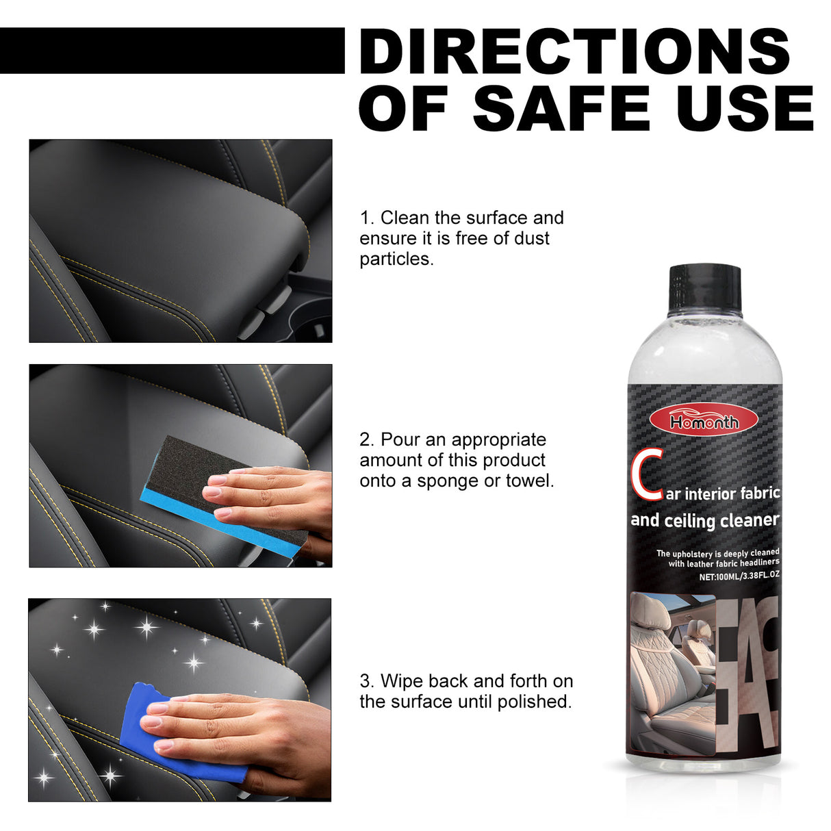 Automotive Leather Polish, Car Interior Leather Seat Leather Maintenance Refurbishment Decontamination Cleaning Agent - V.I.P Digital Presence