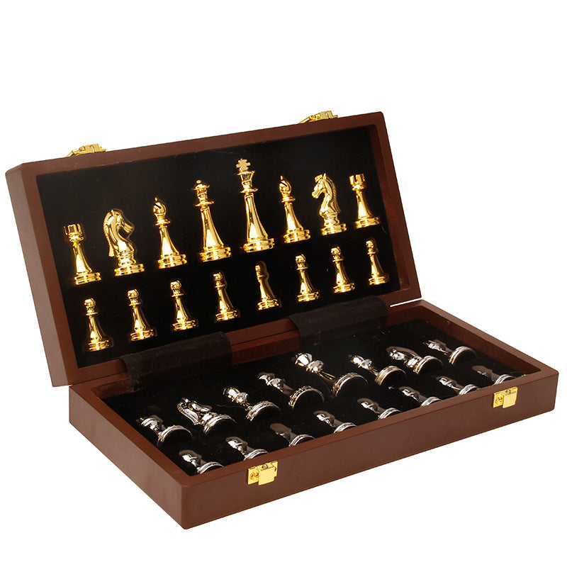 High end international chess set folding chessboard gift chess pieces children's chess pieces Western chess