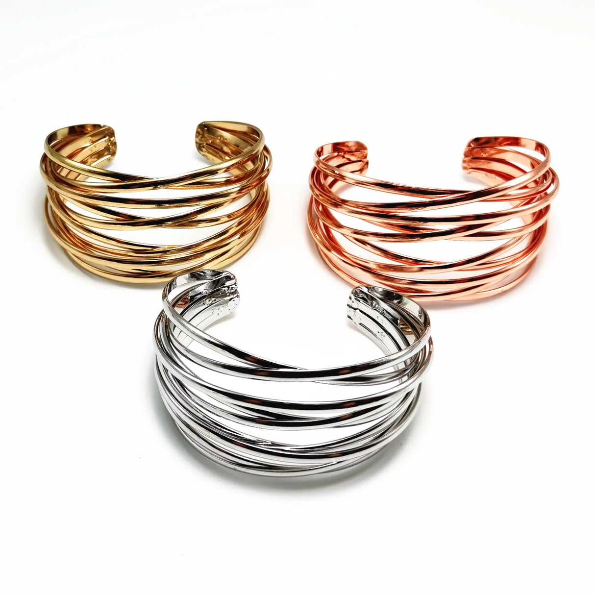 Fashion Alloy Round Chain Charms Cuff Bracelet For Women Female Gold&Silver Color Bracelets Jewelry - V.I.P Digital Presence