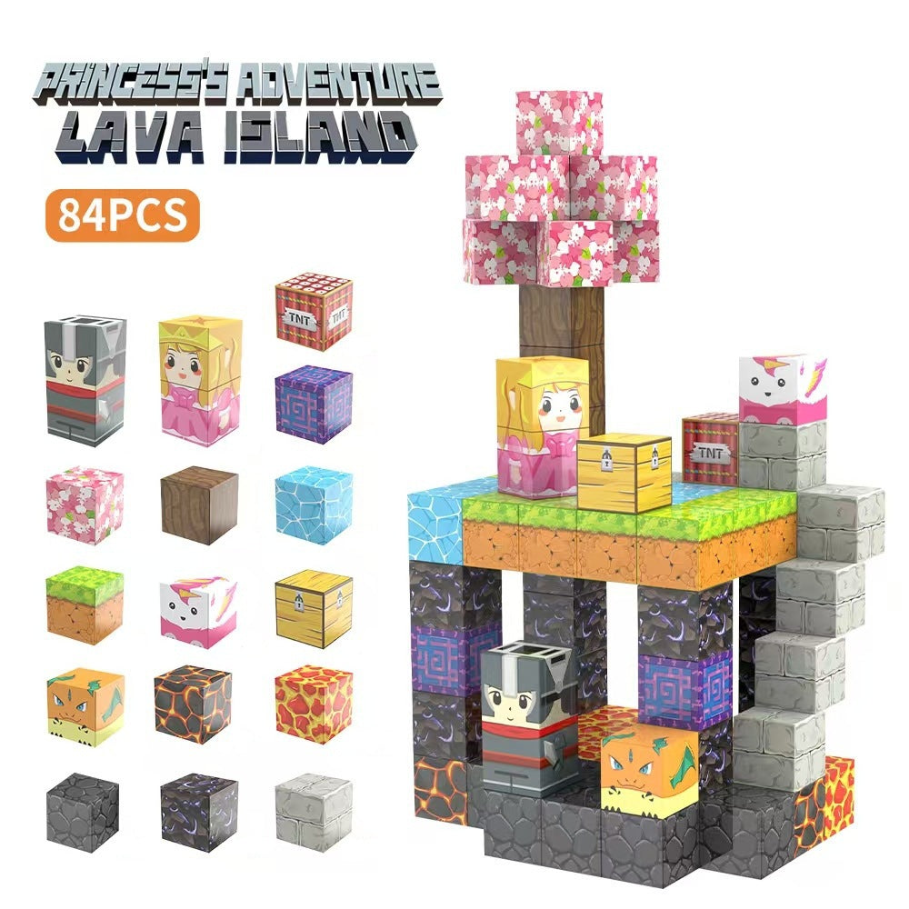 My Building World Magnetic Cube DIY Cherry Blossom Mountain Children's Educational Puzzle Assembly Toy Gift - V.I.P Digital Presence