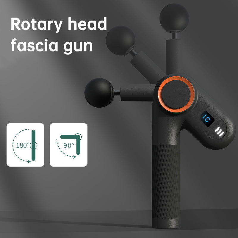 900-turn fascial gun USB charging massage angle rotatable full body muscle massage machine gun - V.I.P Digital Presence