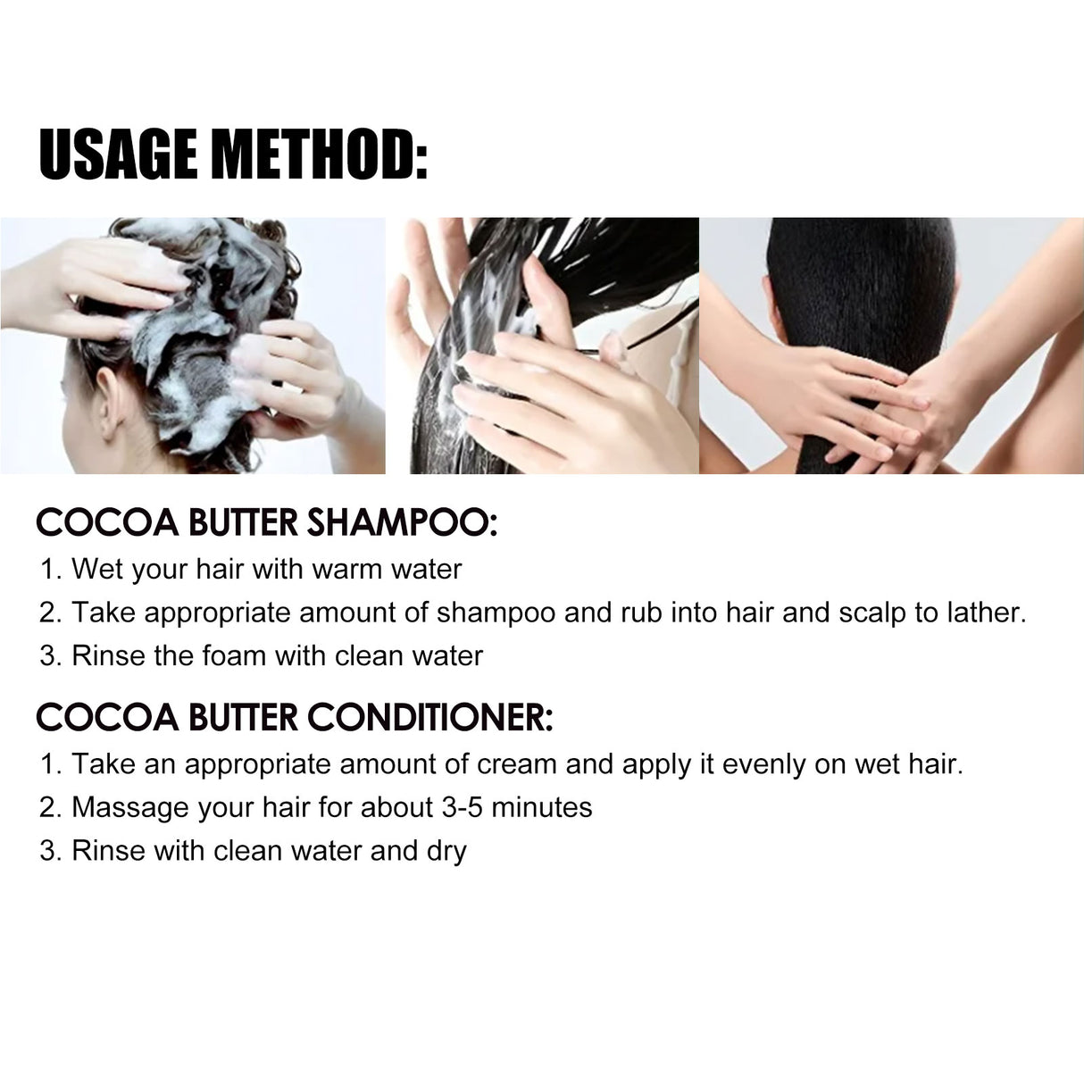 Smooth Shampoo Cocoa Butter Shampoo Conditioner Clean Smooth Hair Moisturizing Hair Treatment - V.I.P Digital Presence