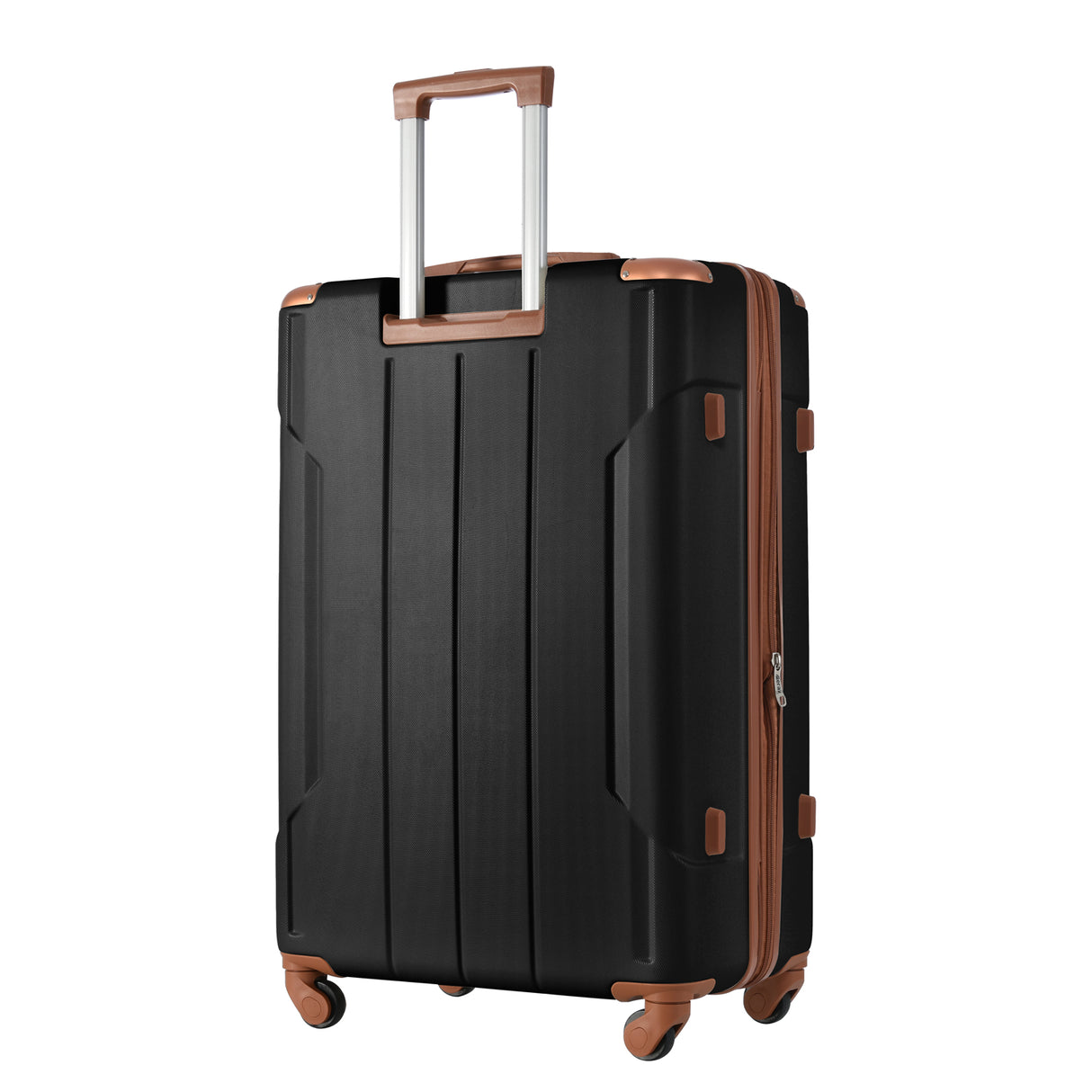 Hardshell Luggage Spinner Suitcase with TSA Lock Lightweight Expandable 24'' (Single Luggage) Black Brown + ABS + 24 Inch